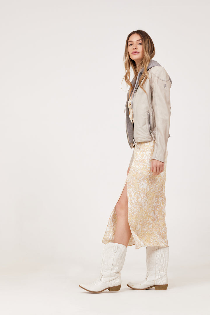 Mauritius Leather Finja RF Jacket in Light Beige