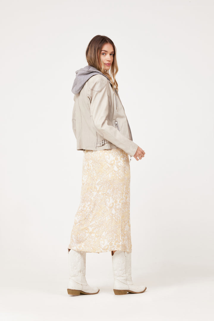 Mauritius Leather Finja RF Jacket in Light Beige