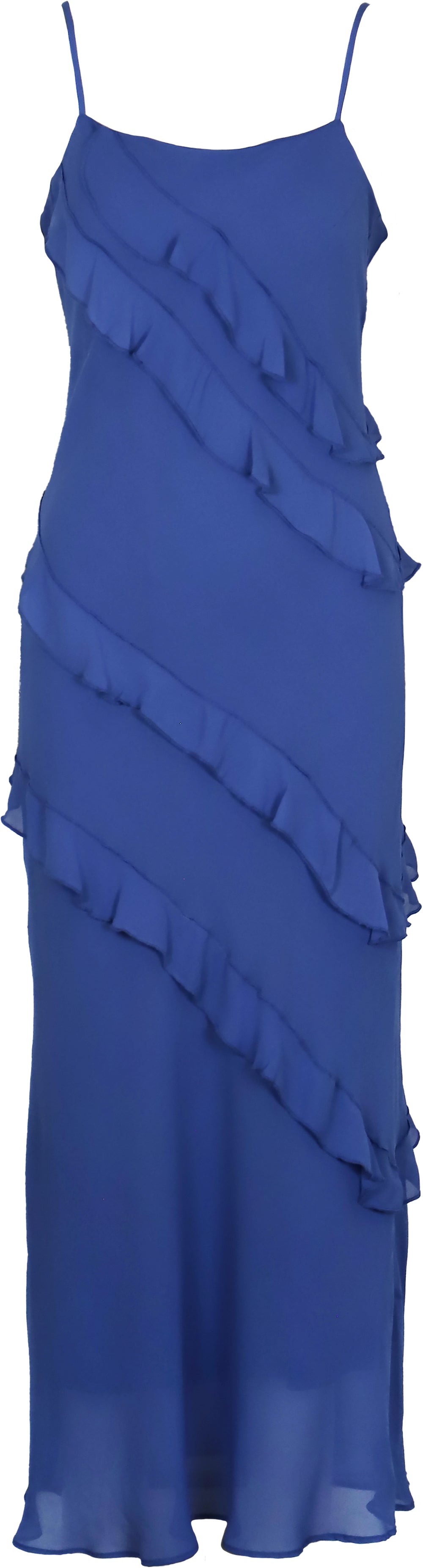 Lucy Paris Daria Ruffle Dress Blue
