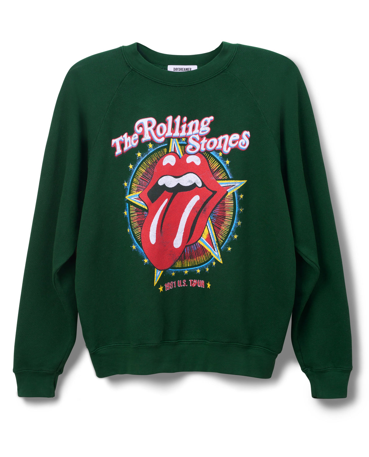 DAYDREAMER Rolling Stones 1981 US Tour Vintage Sweatshirt Vintage Green