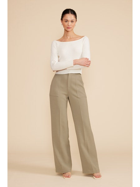 Lucy Paris Diana Wide Leg Pant Sage