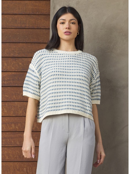 Stitches &amp; Stripes Dopper Tee Ivory Combo
