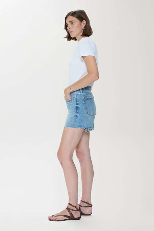 PISTOLA Kennedy Relaxed Mid Rise Denim Short in Escape