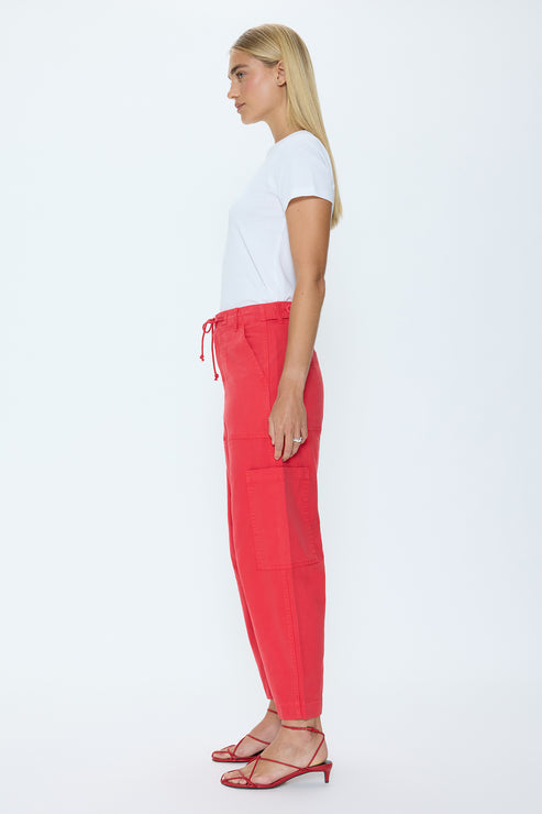 PISTOLA Sabrina Curved Utility Pant in Maraschino