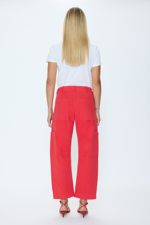 PISTOLA Sabrina Curved Utility Pant in Maraschino