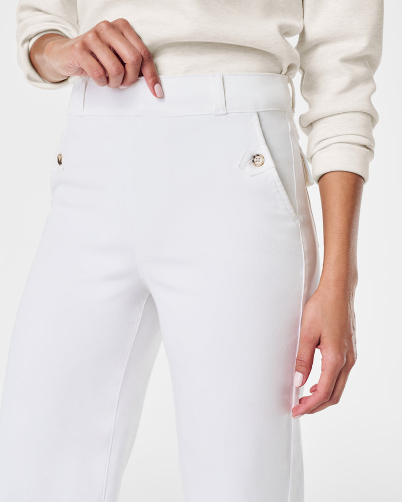 SPANX Stretch Twill Cropped Wide Leg Pant - Adorn