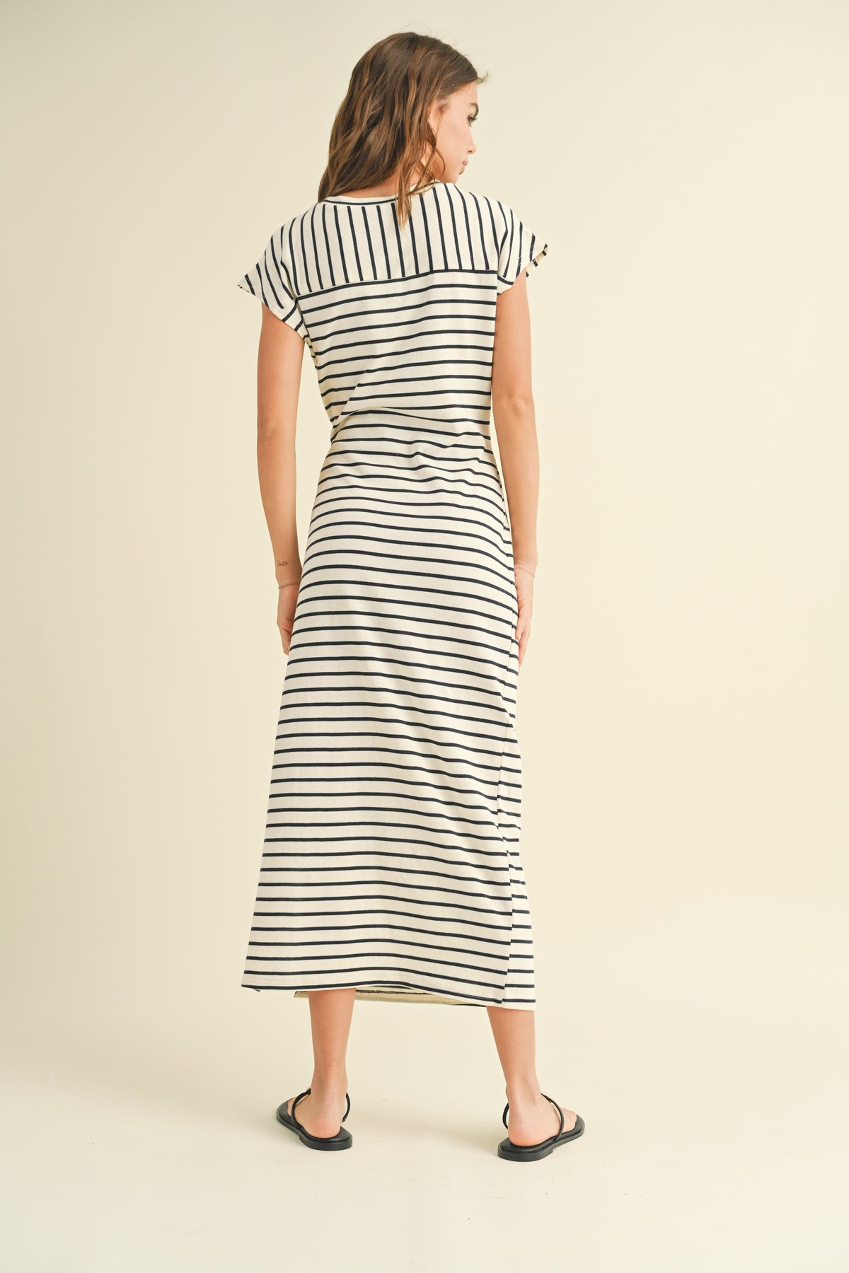 NYLAND Percy Stripe Pattern Knot Detail Dress
