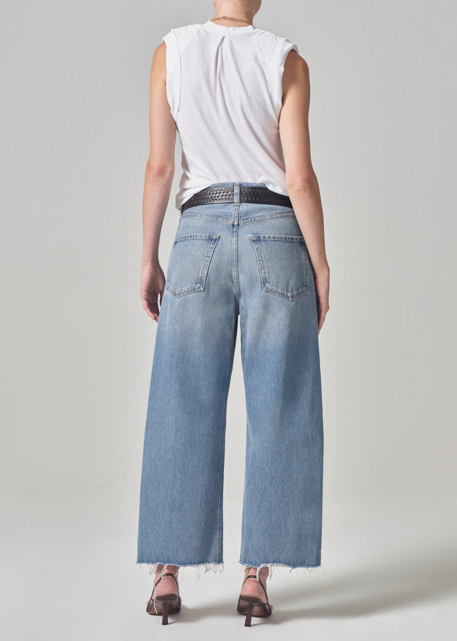 Citizens of Humanity Ayla Baggy Raw Hem Crop in Sodapop