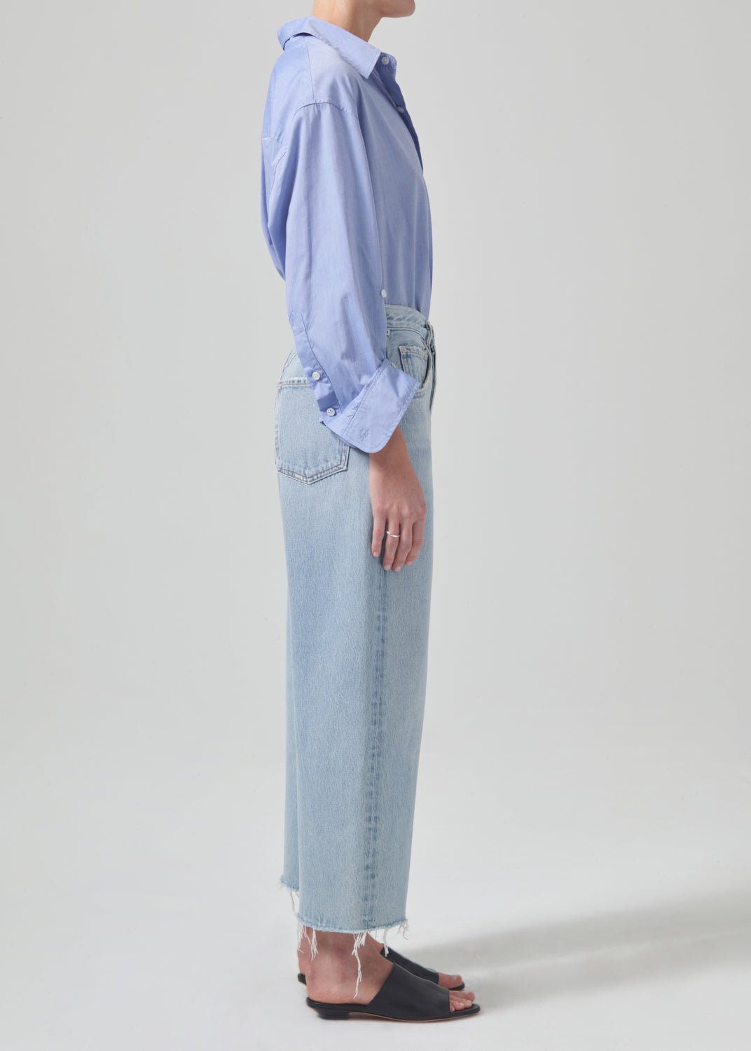 Citizens of Humanity Ayla Raw Hem Crop in Freshwater