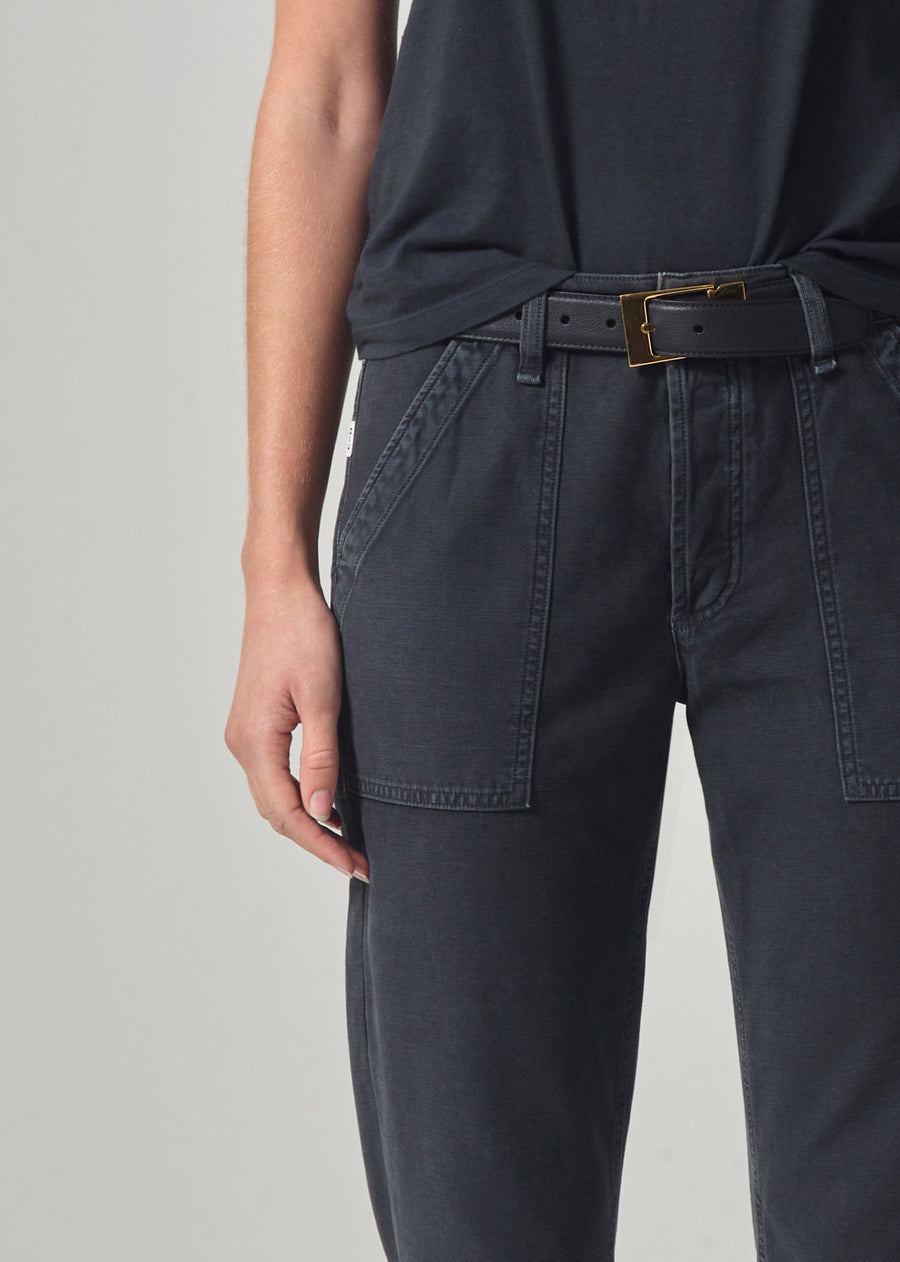 Citizens of Humanity Leah Cargo Sateen in Washed Black