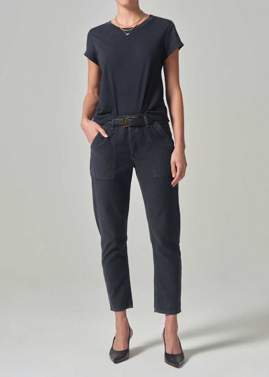 Citizens of Humanity Leah Cargo (Sateen) in Washed Black