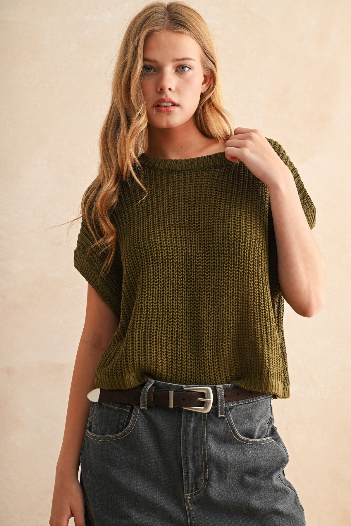 NYLAND Ivet Dolman Sleeve Knitted Top