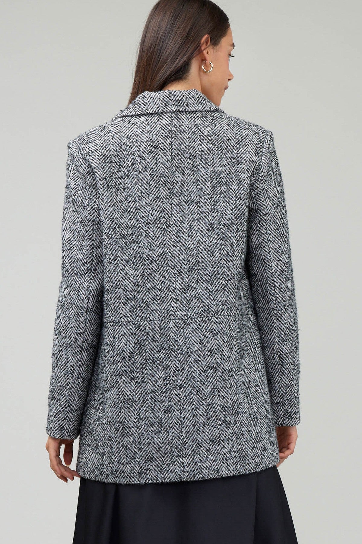 NYLAND Houndstooth Pattern Double Breasted Blazer