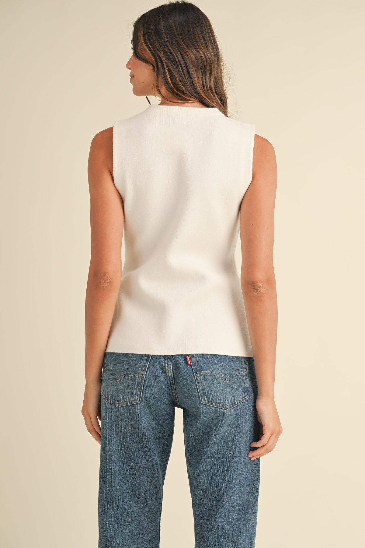 NYLAND Lorelei Crystal Button Sweater Vest