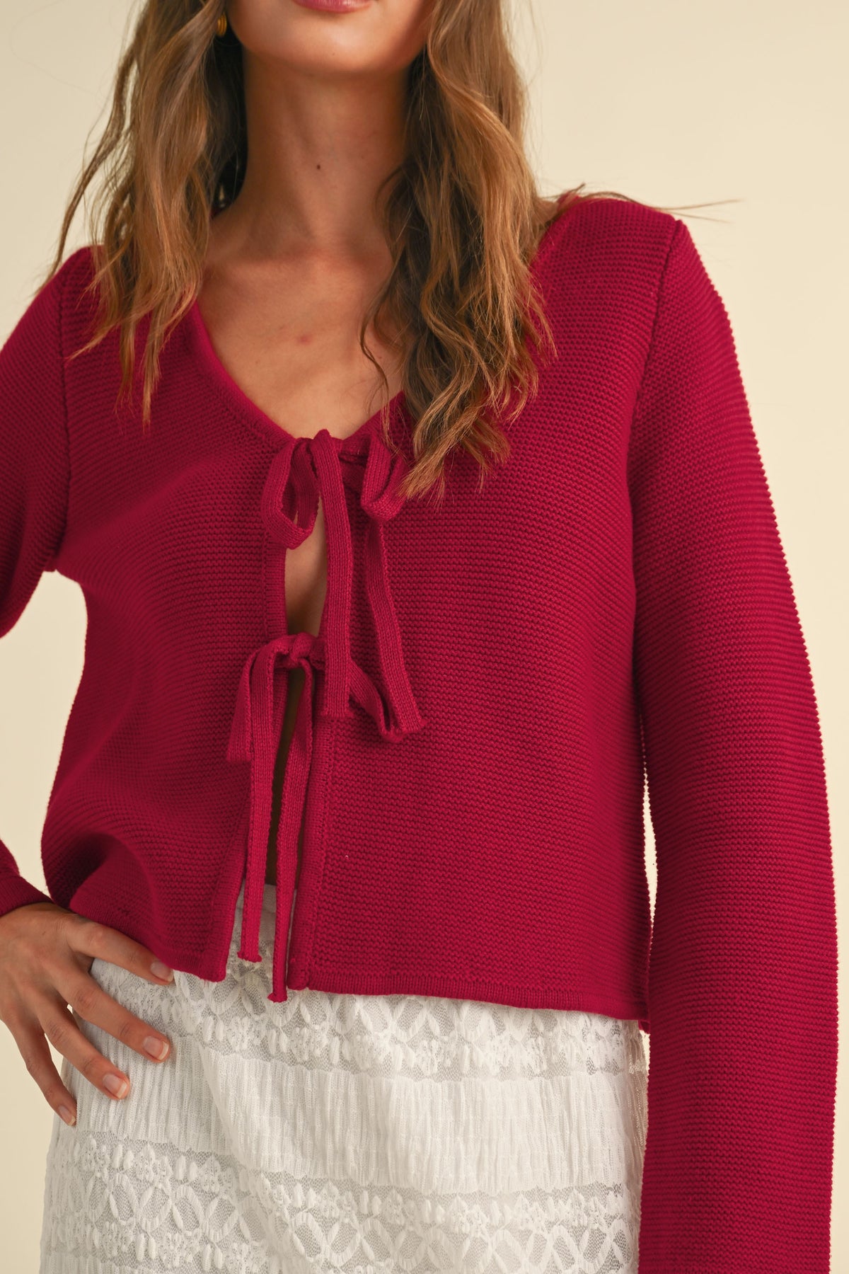 NYLAND Margo Tie Front Cardigan