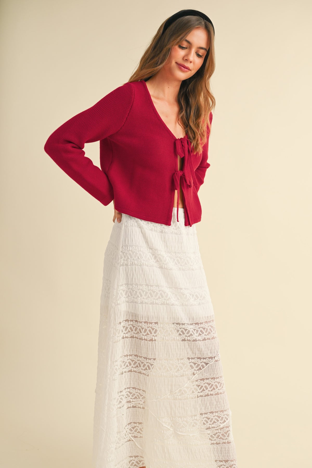 NYLAND Margo Tie Front Cardigan