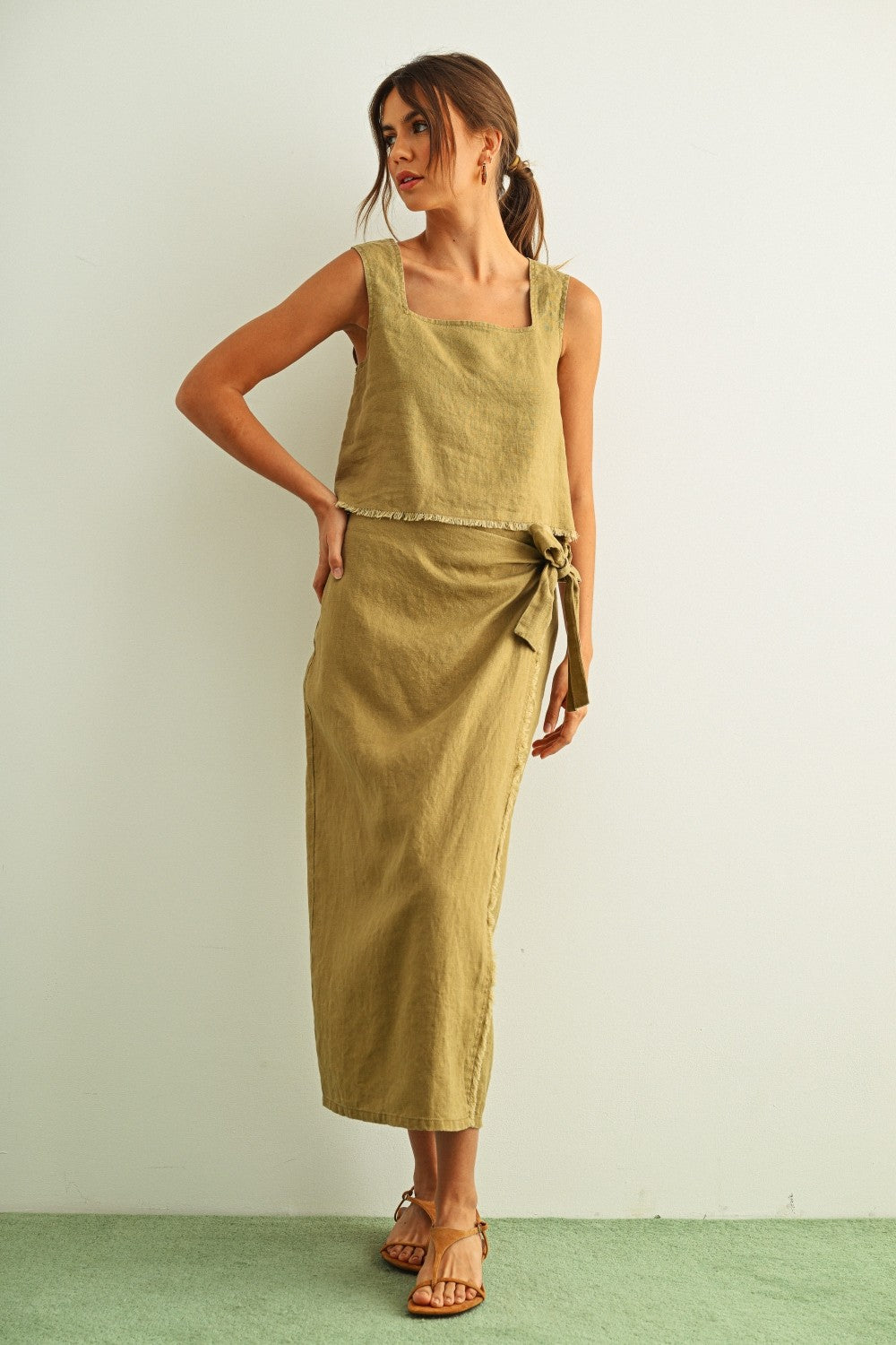 DEON Linen Wrap Skirt