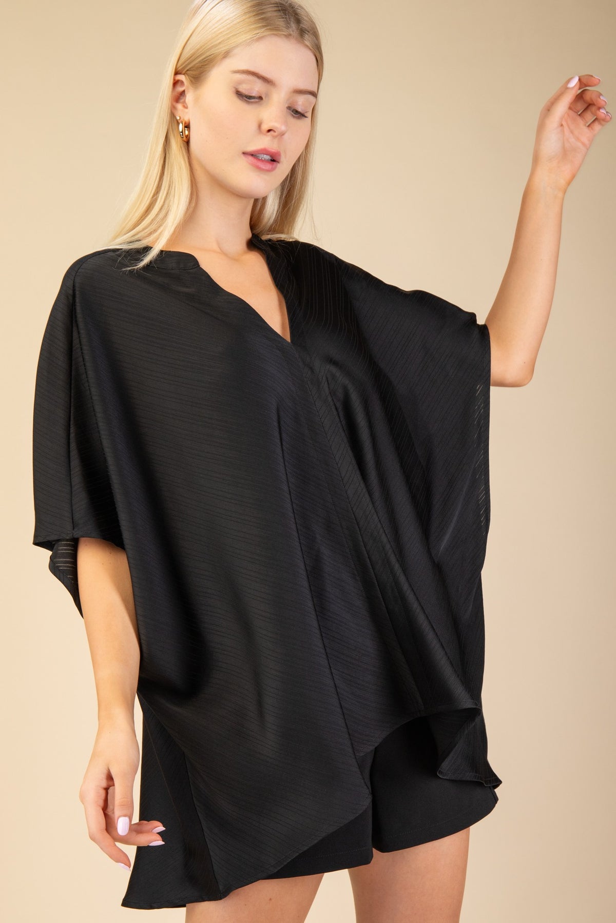 NYLAND Virginia Oversize Satin Stripe Top