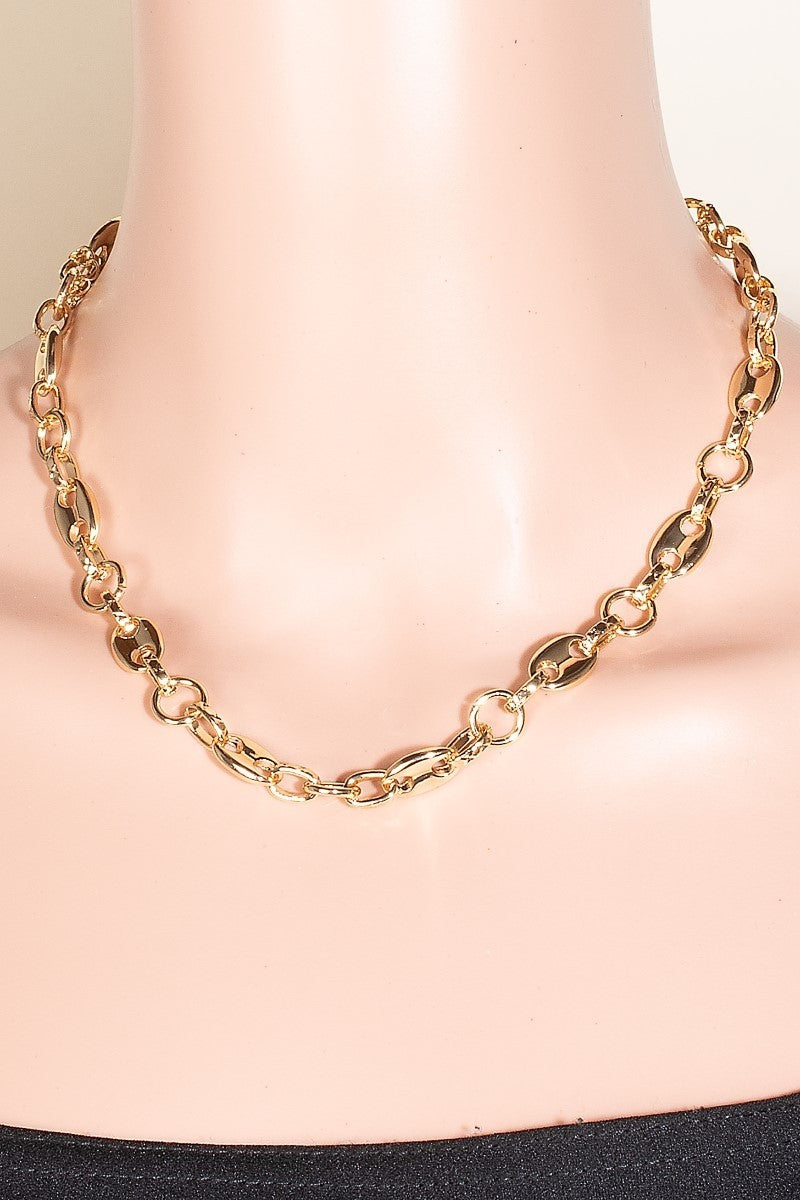 NYLAND Blythe Oval Mariner Anchor Chain Link Necklace