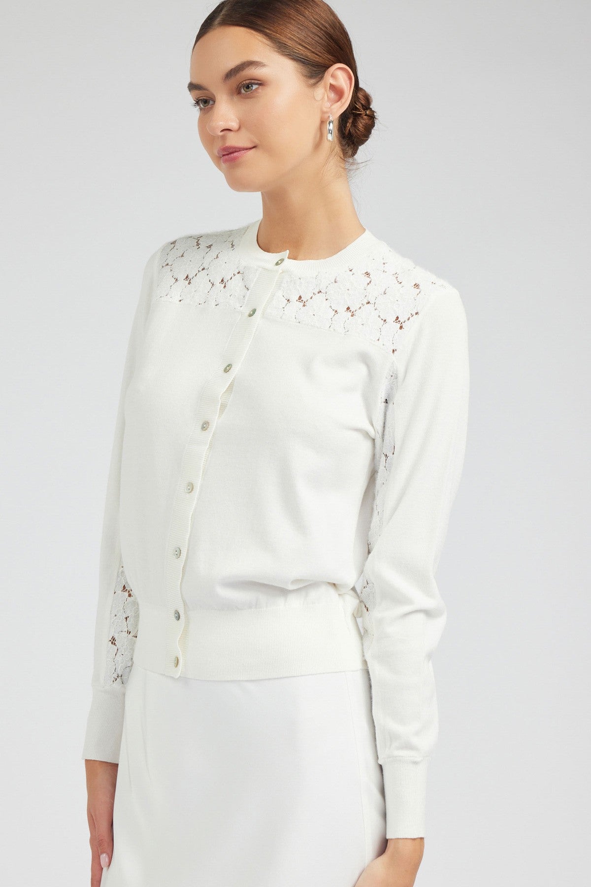 NYLAND Carla Lace Detail Cardigan