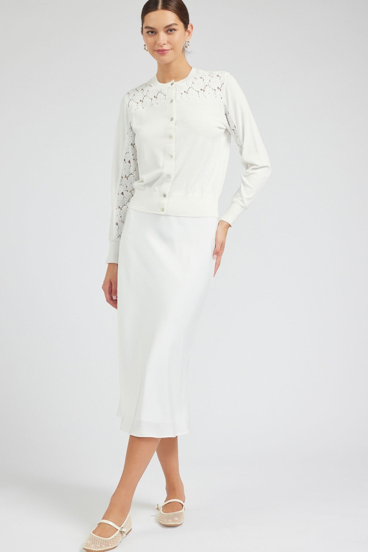 NYLAND Carla Lace Detail Cardigan
