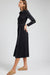 NYLAND Conney Henley Collar Long Dress Black
