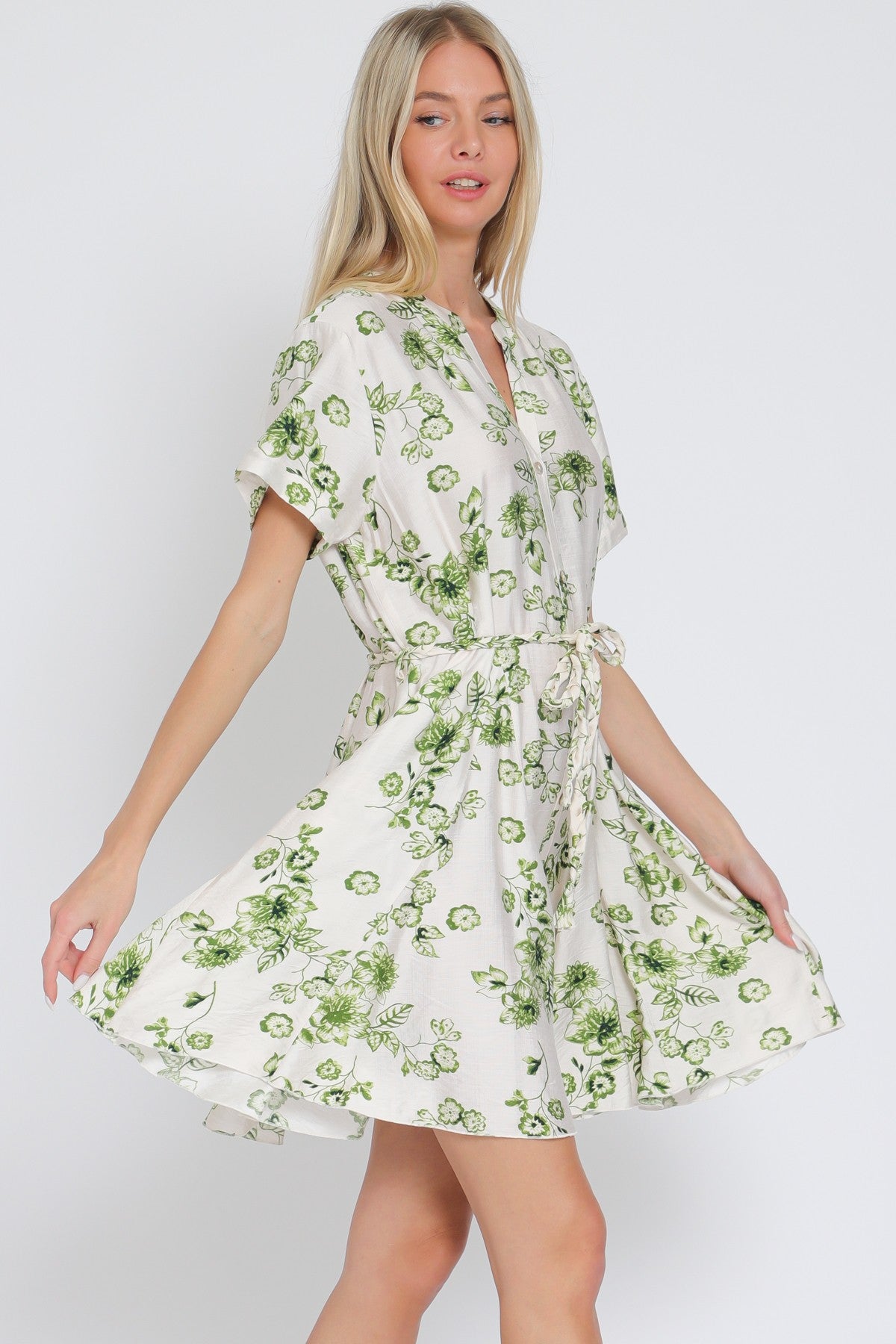 NYLAND Giovanna Braid Belted Mini Dress