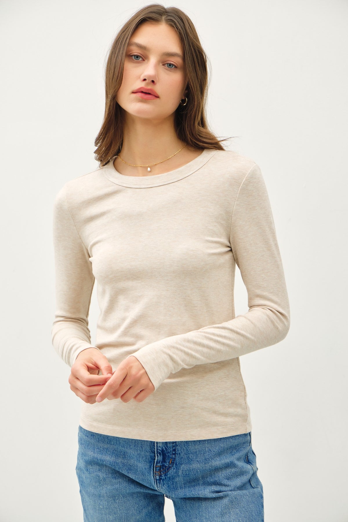 NYLAND Elisa Round Neck L/S Knit Top