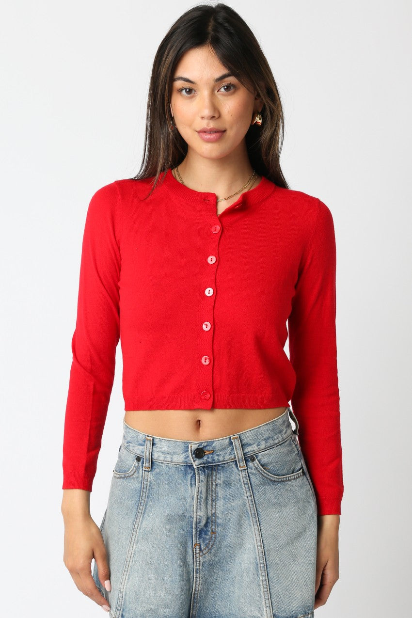 NYLAND Gianna Knit Top Red