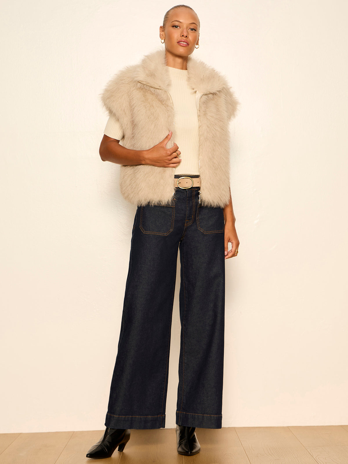 Sanctuary Silky Fur Vest