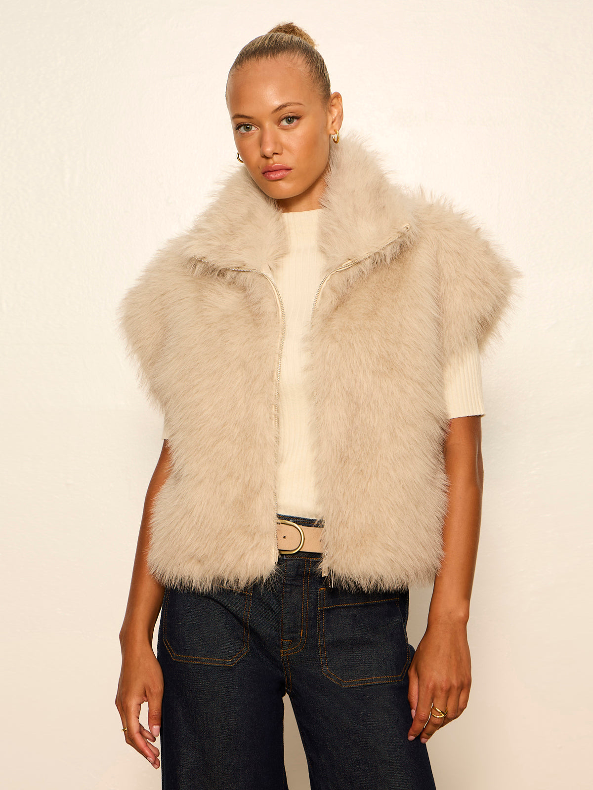 Sanctuary Silky Fur Vest