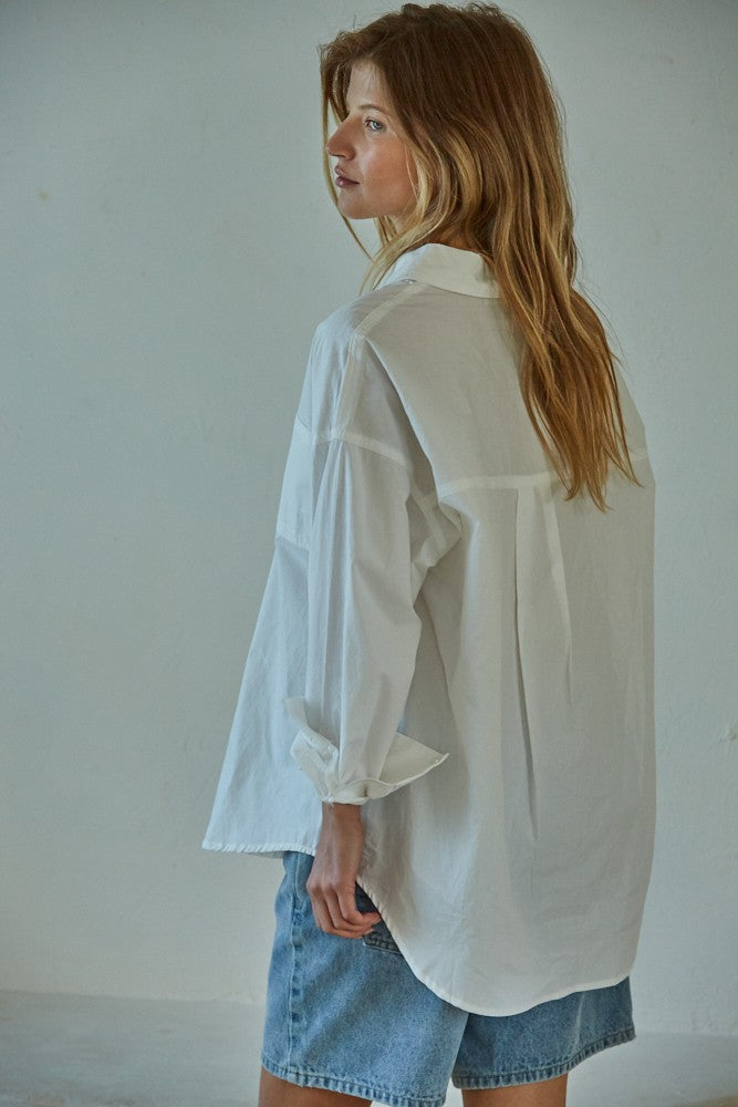 DEON Staple Pocket Collar Shirt Woven Off White
