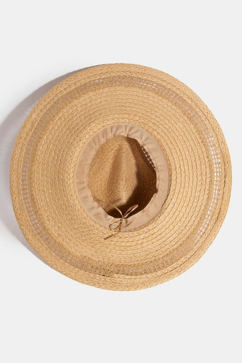 NYLAND Tove Boho Flat Brim Straw Hat