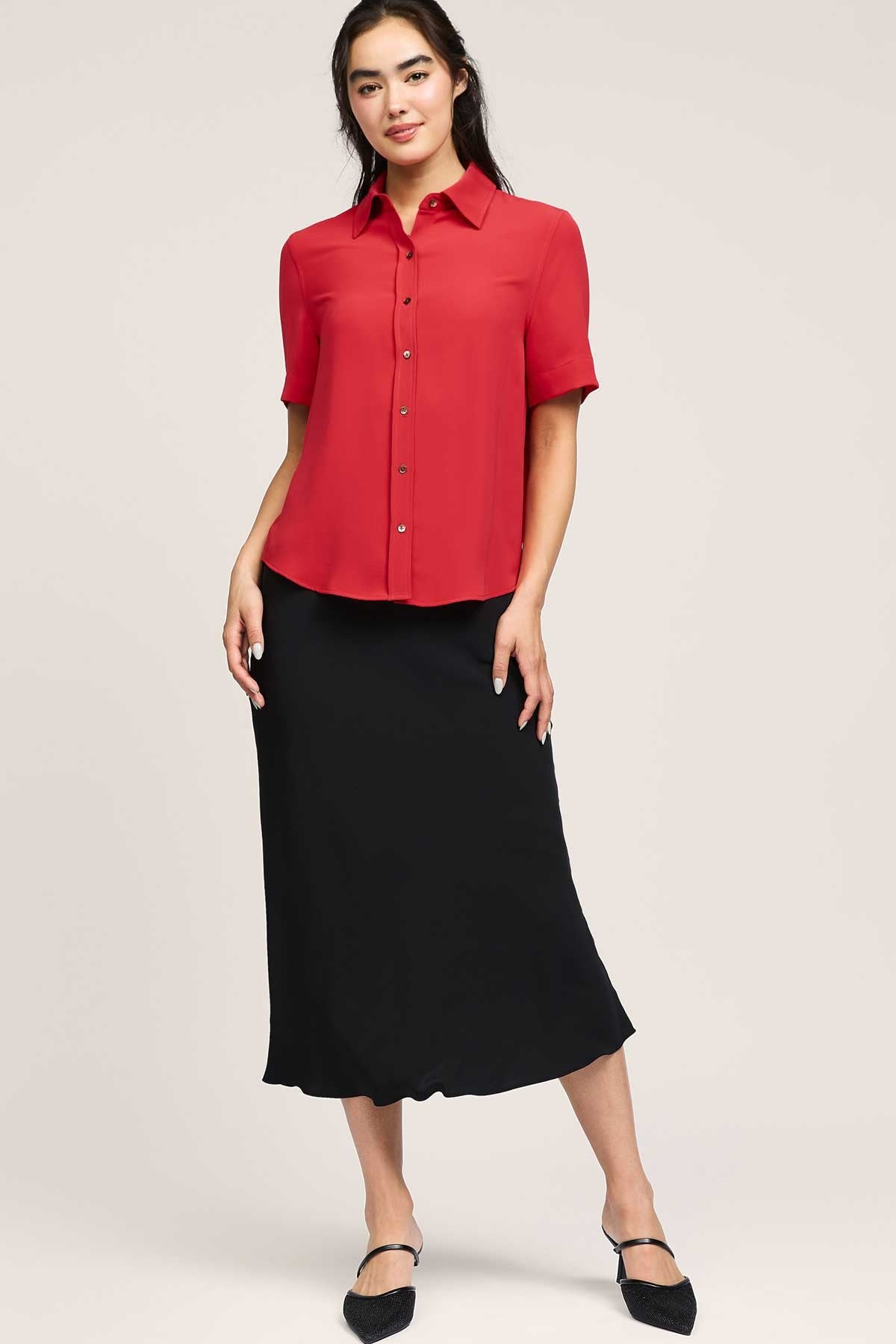 NYLAND Delore Half Sleeve Button Down Shirt