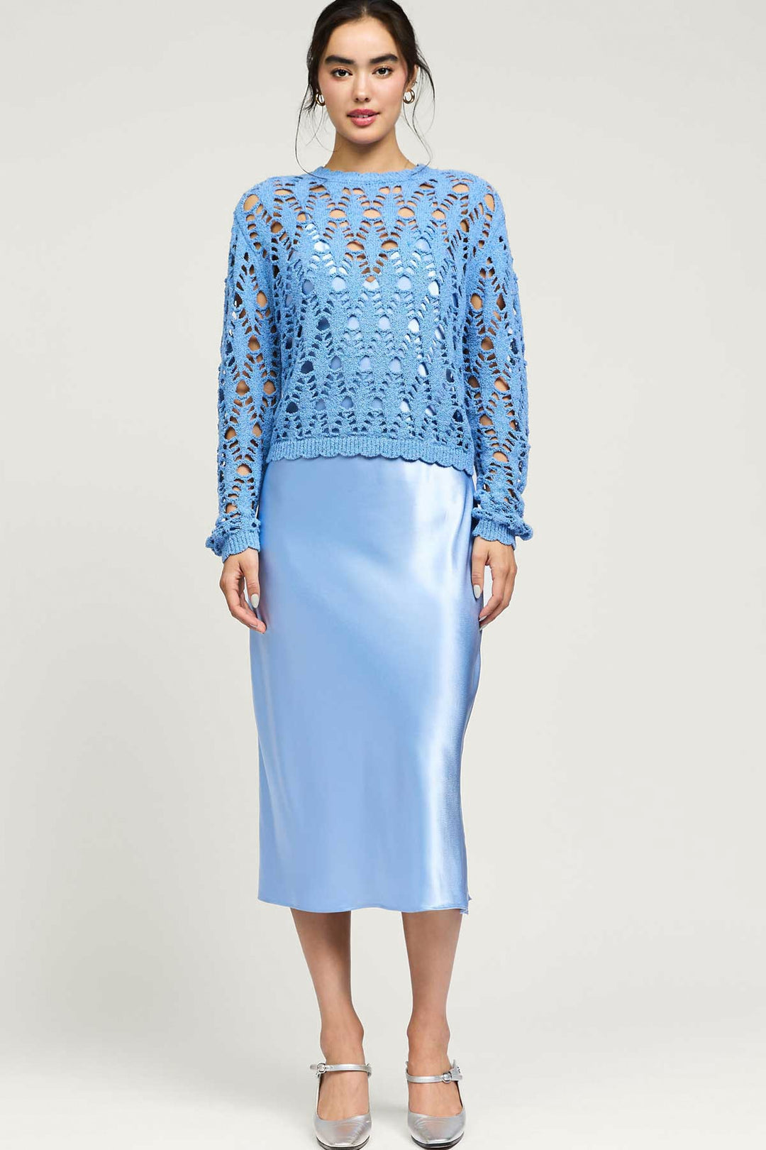 Chunky Sweater Outfit Sweater Over Slip Dress Cable Knit Jumper And Skirt Set Boohoo