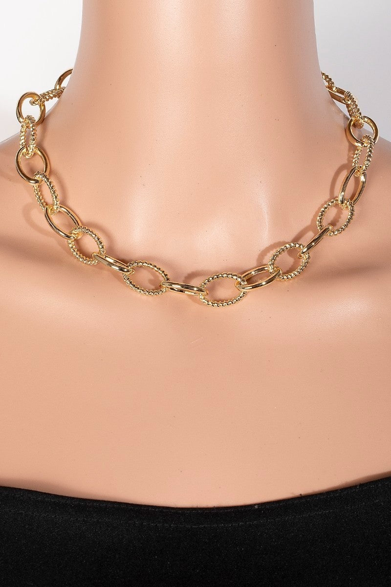 NYLAND Una Mixed Oval Chain Link Necklace - 16"