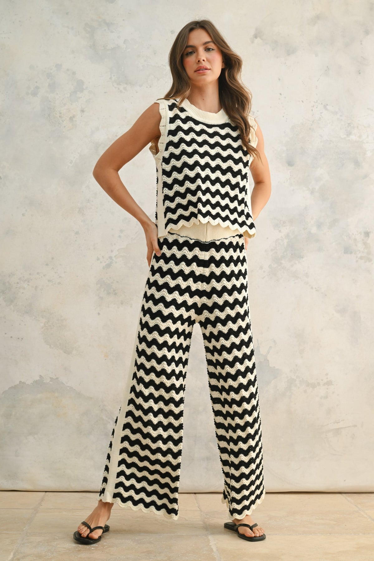 NYLAND Lilou Color Combo Crochet Top