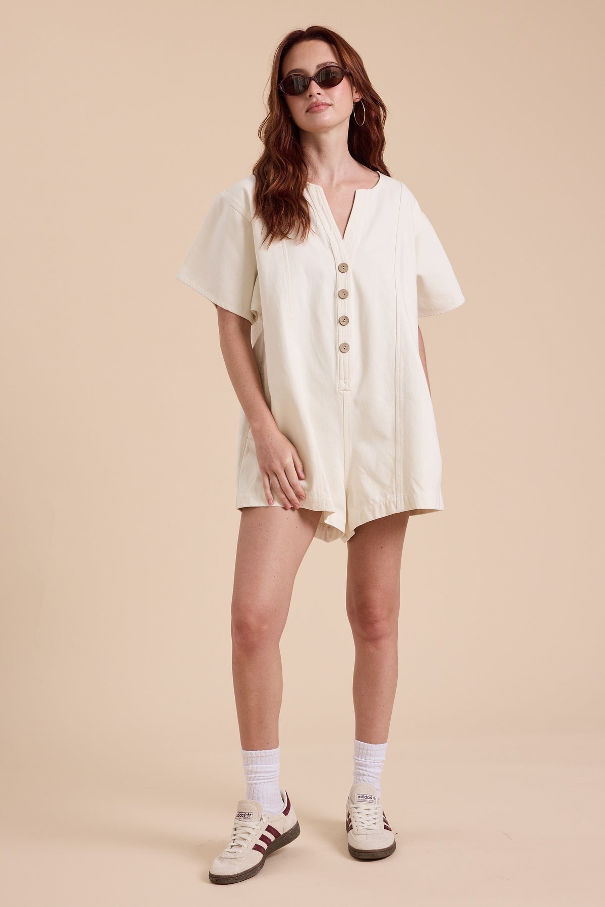 NYLAND Olympia Button Front Romper