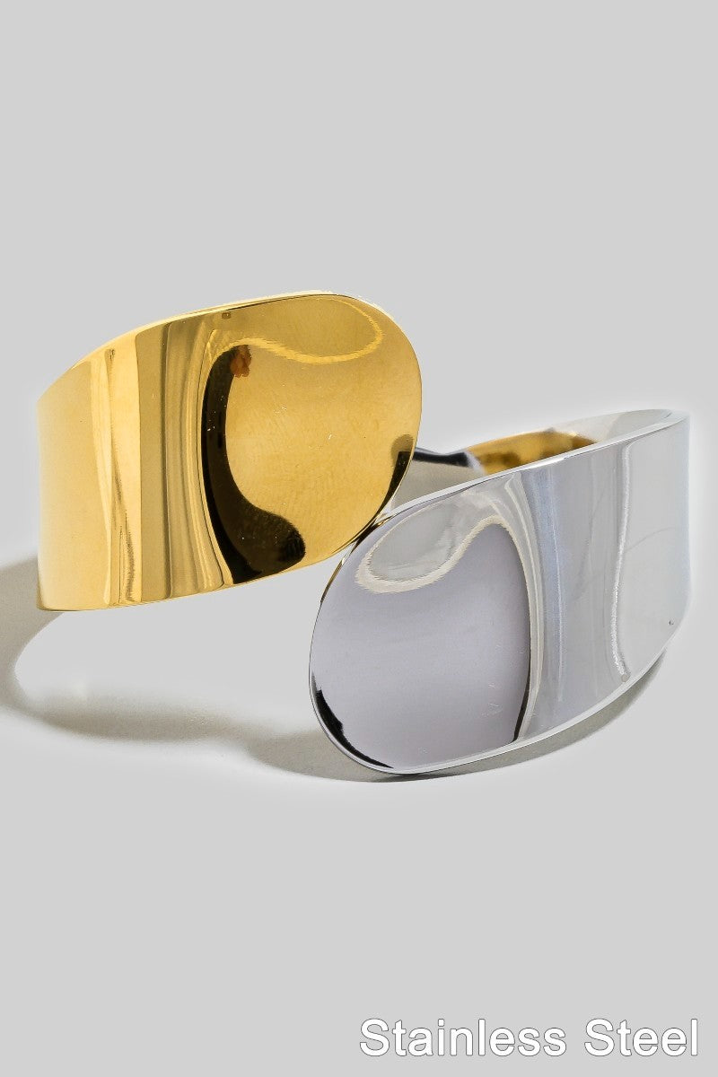 NYLAND Nyx Stainless Steel Flat Wrap Around Cuff Bracelet