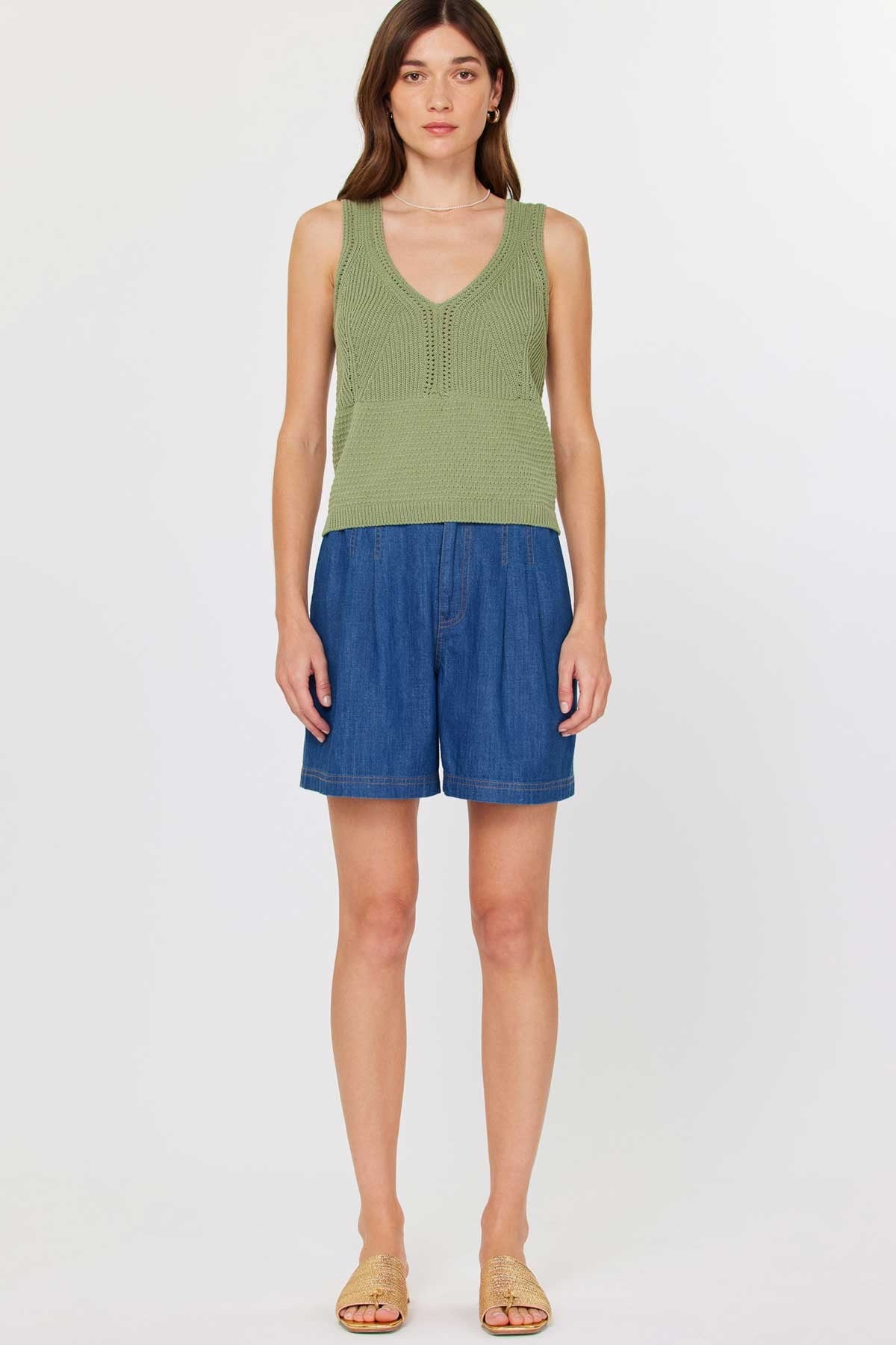 Gild Aveline V-Neck Tank Top Sweater