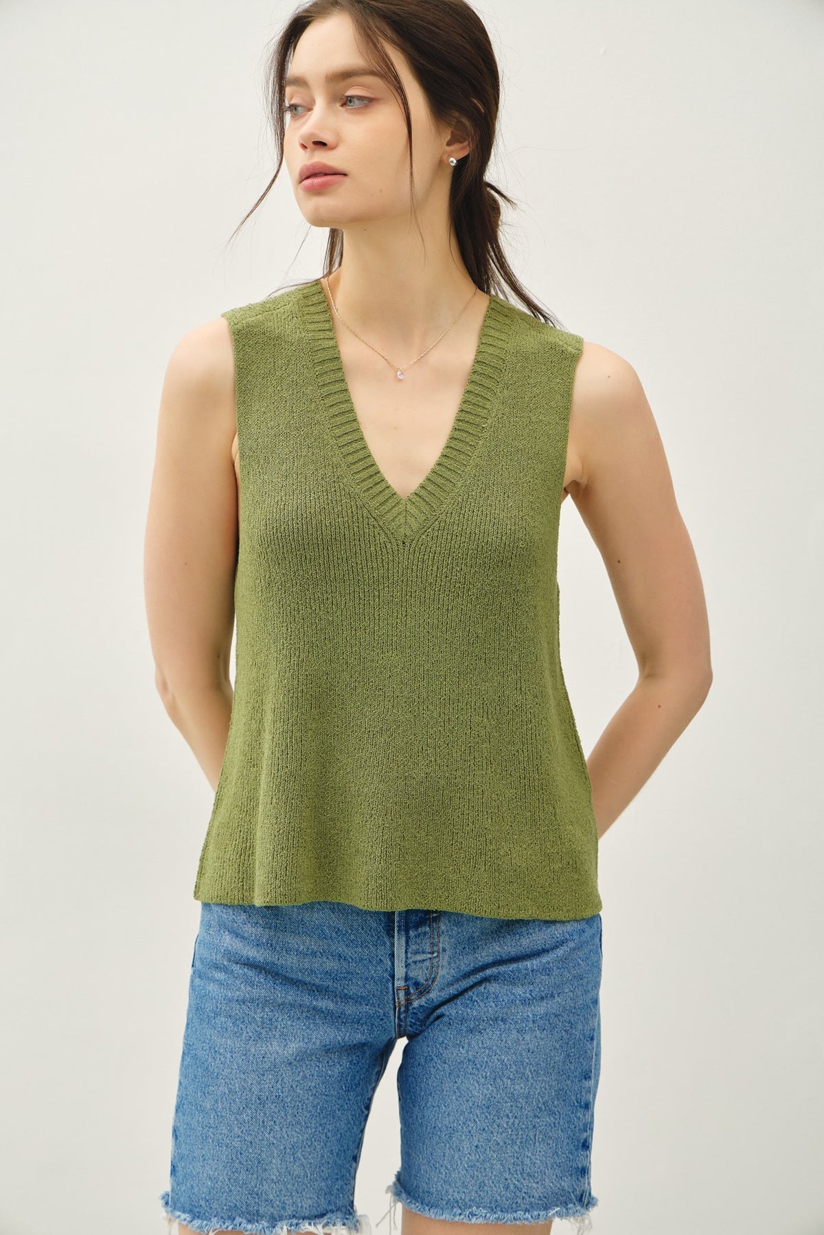 NYLAND Evani Sweater Vest Spruce
