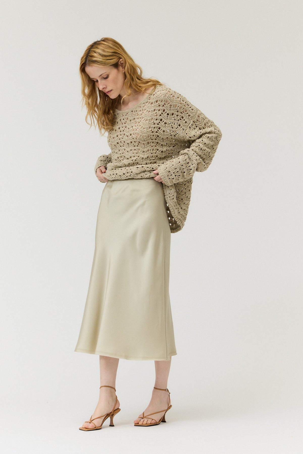 NYLAND Raine Satin Mermaid Fit Skirt