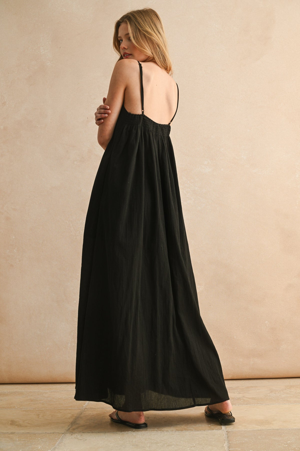 NYLAND Ismay Straw Trimmed Dress