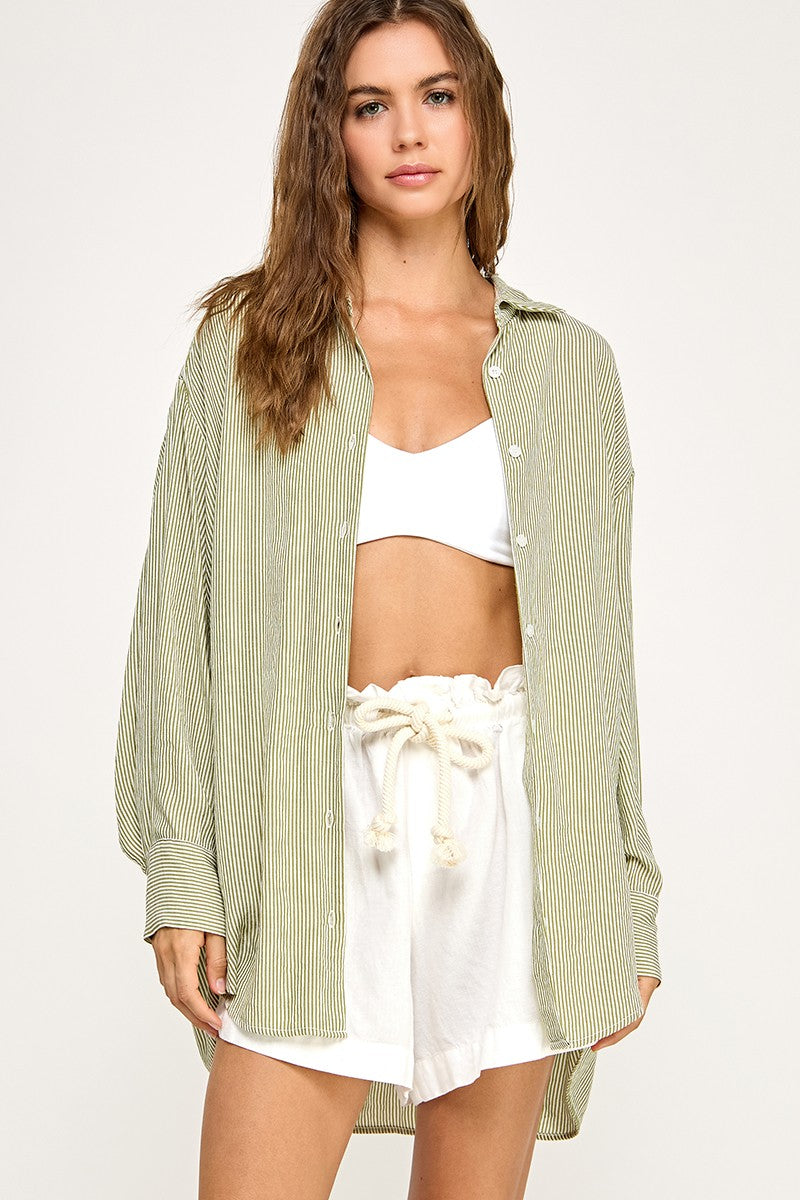 NYLAND Andi  Slouchy Button Front Top