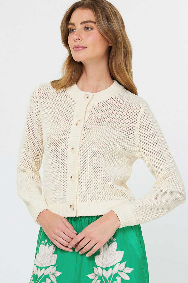 NYLAND Evaine Long Sleeve 5-Button Cardigan - Adorn