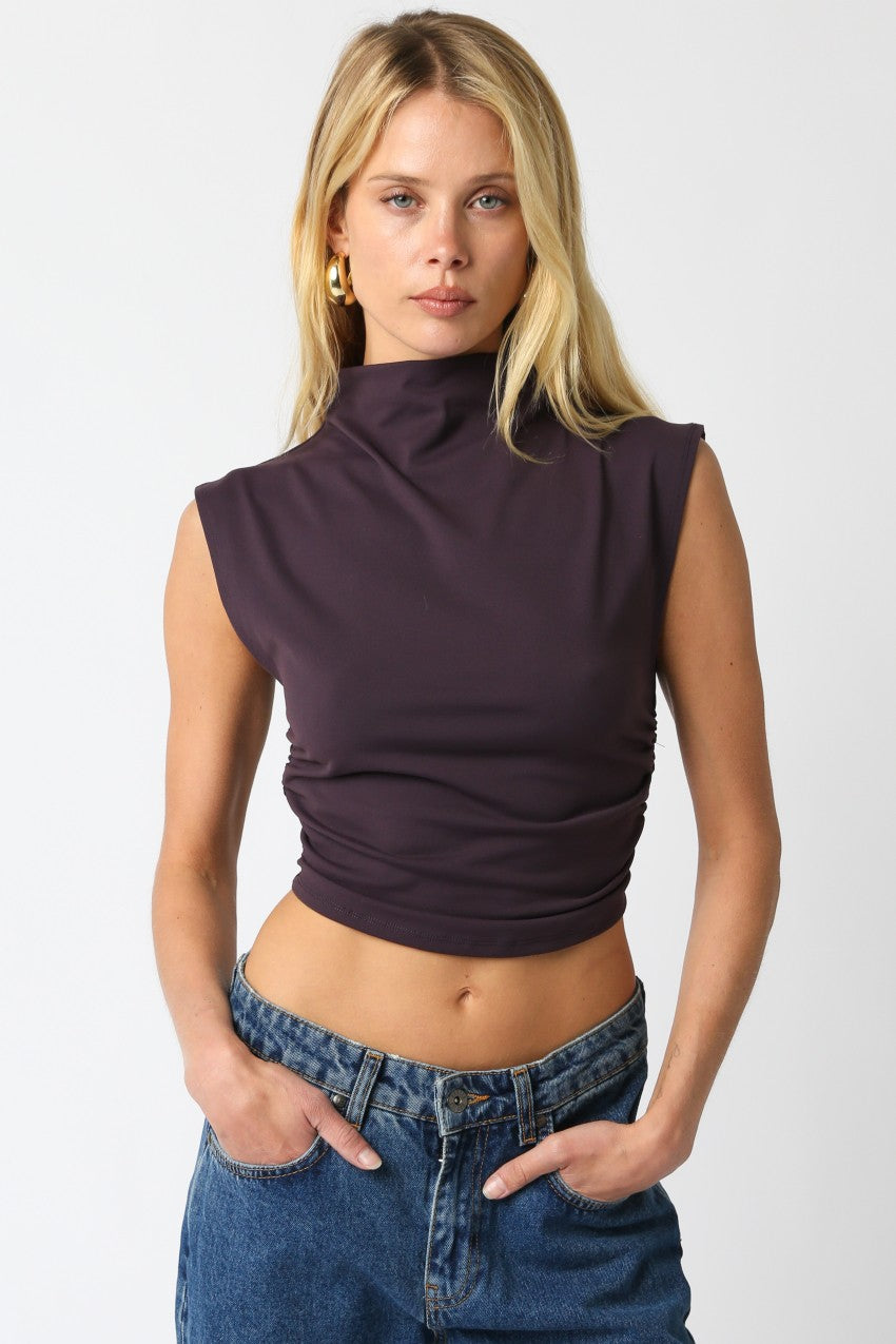 NYLAND Emeraude Cropped Top Plum