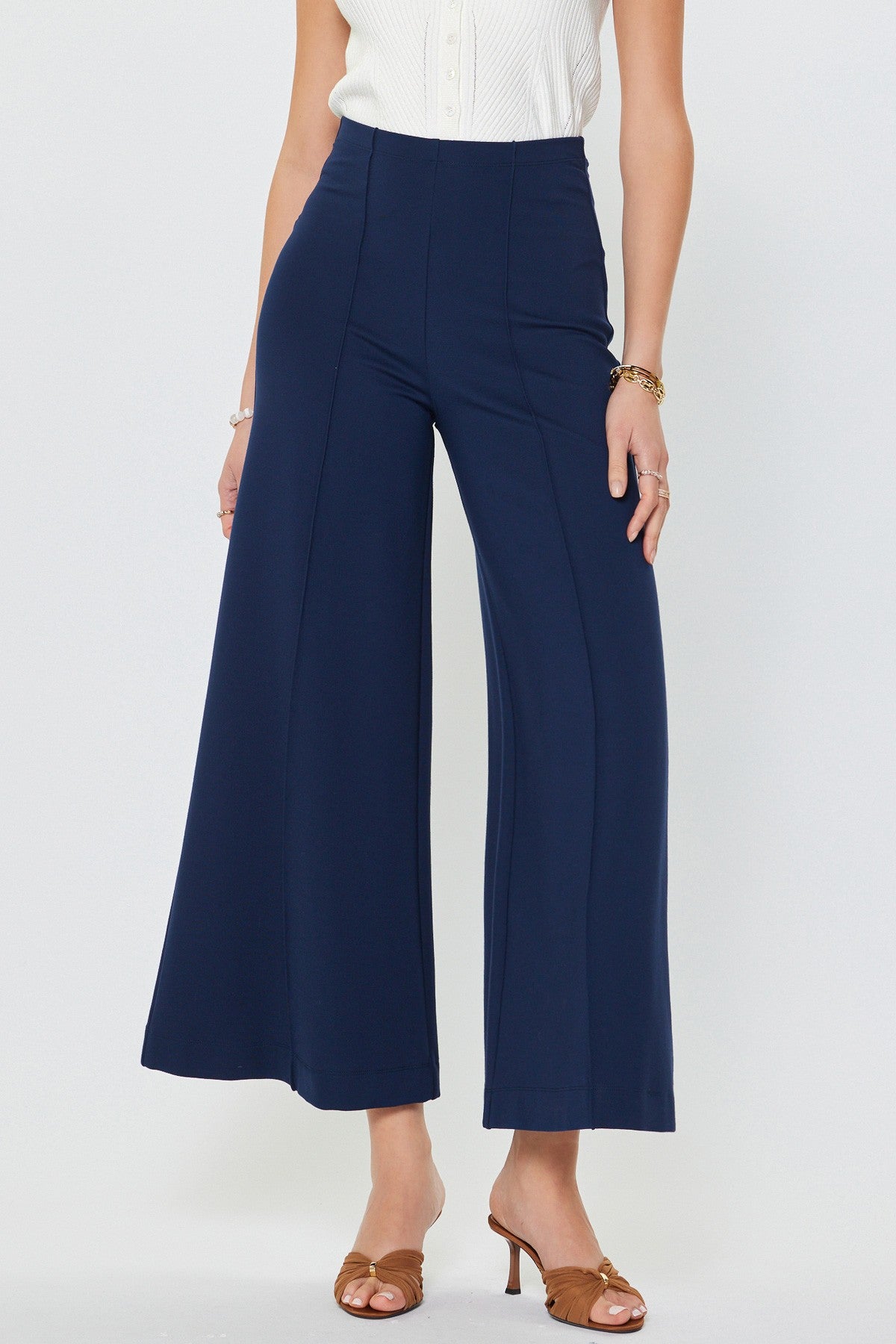 NYLAND Lexley Ponte Flared Pants Navy