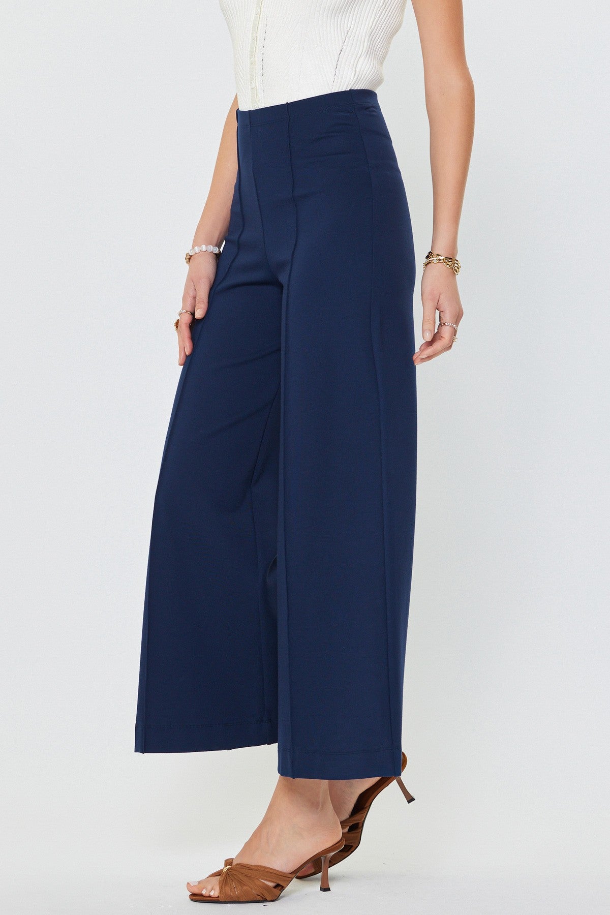 NYLAND Lexley Ponte Flared Pants Navy