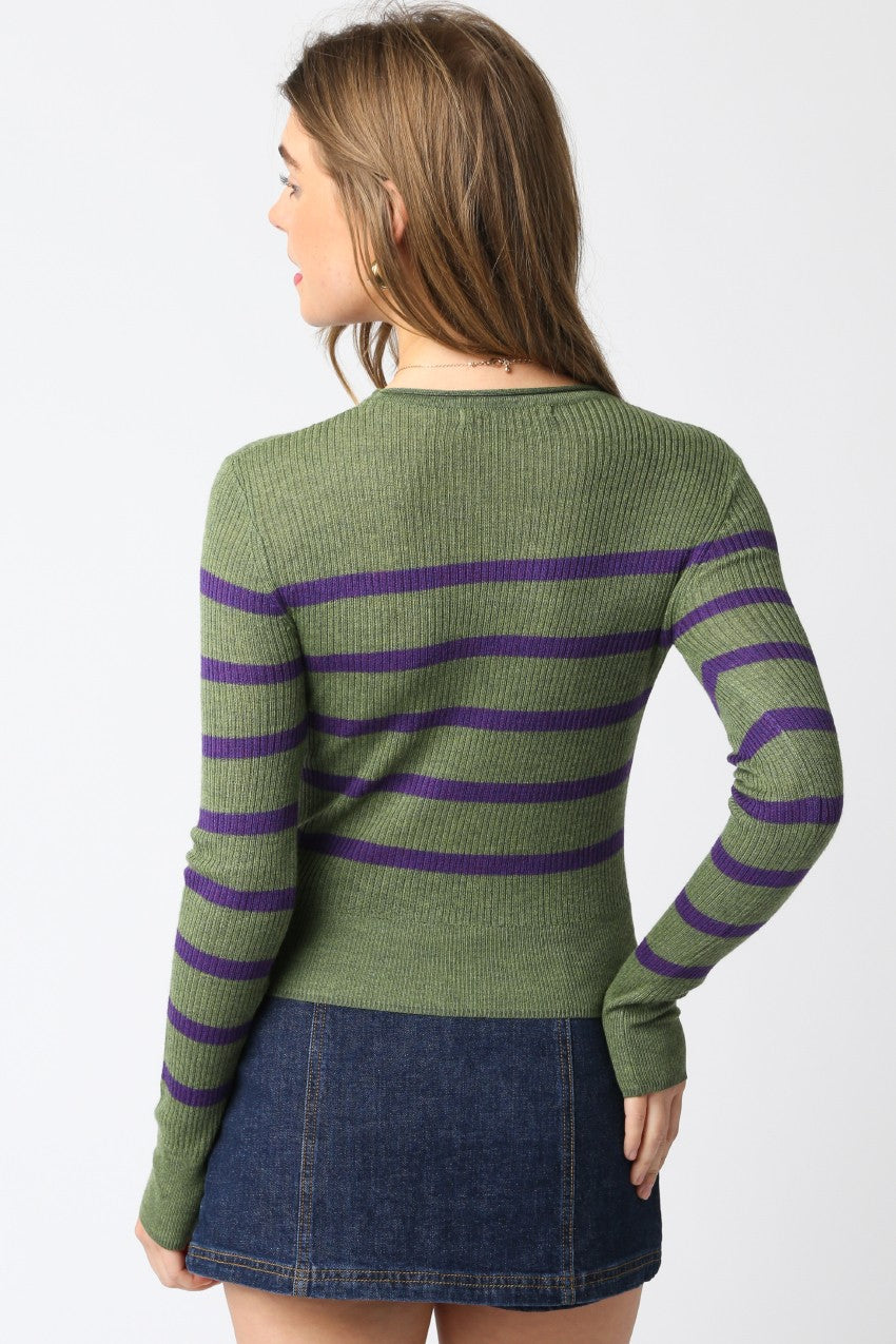 NYLAND Khiara Stripe Knit Top