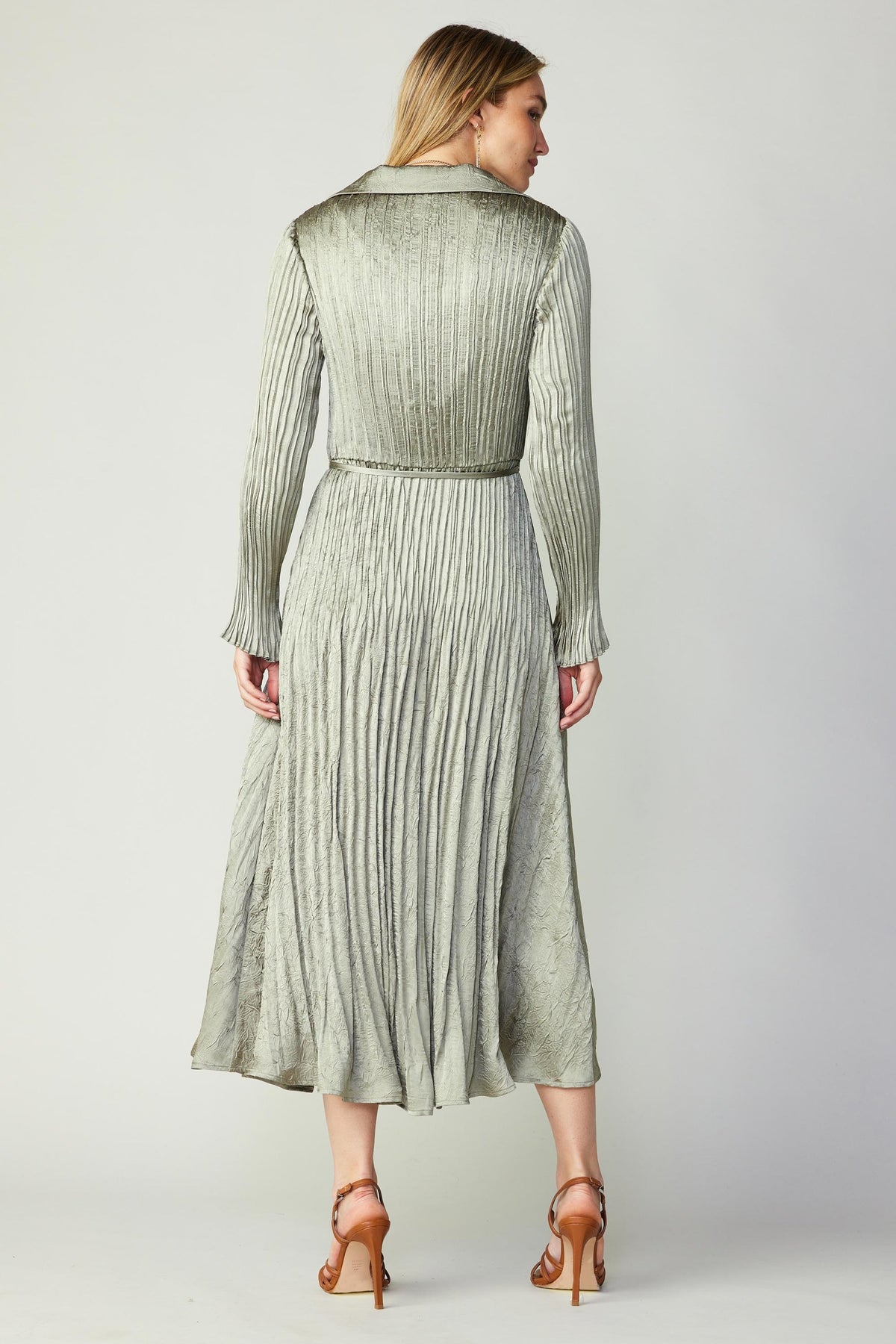 NYLAND Audrey LS Pleated Shirt Dress